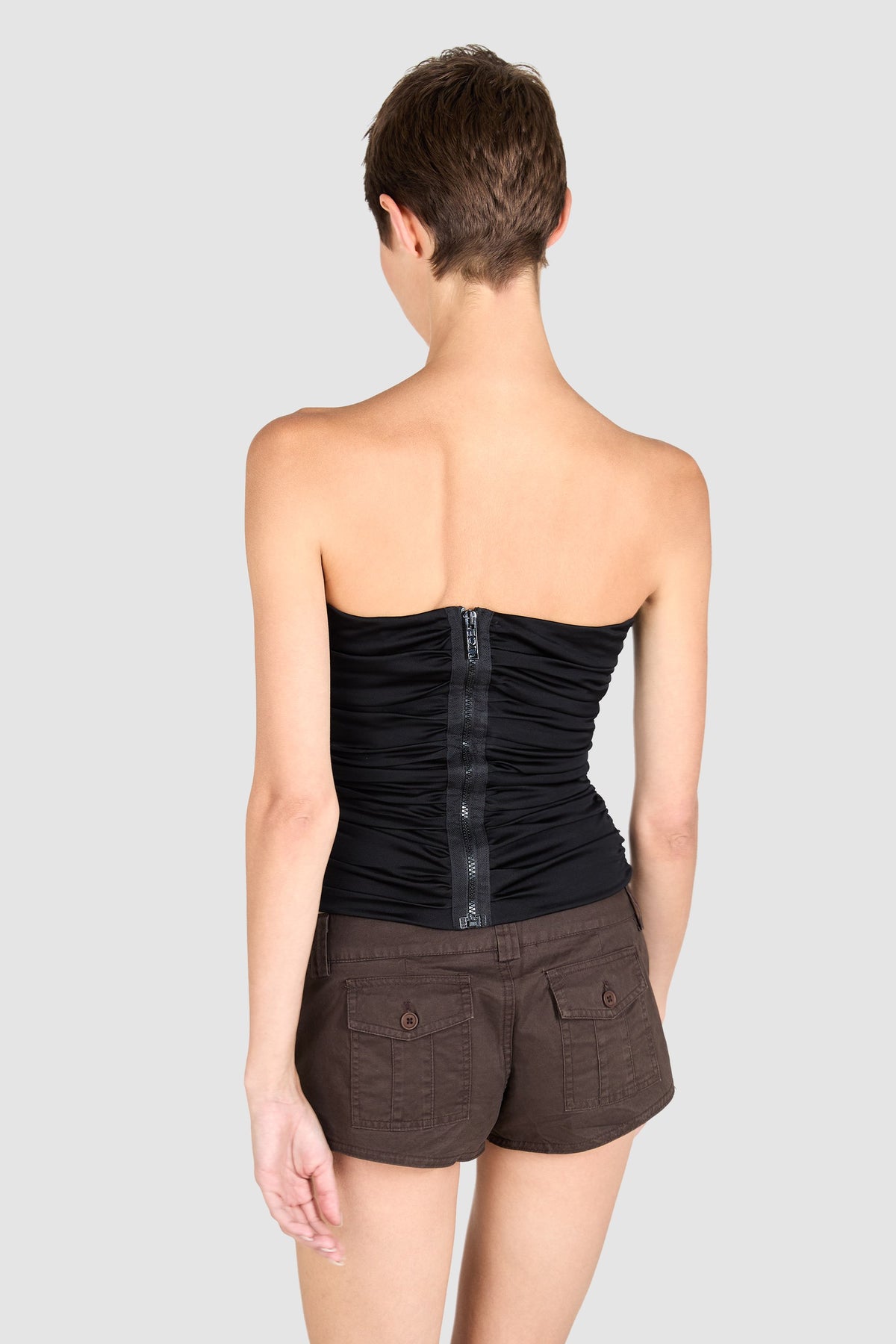 Vintage 1990's Iceberg Black Ruched Tube Top