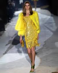 Vintage Gucci By Tom Ford S/S 2004 Yellow Fur Jacket