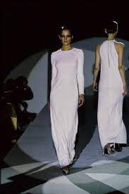 Vintage F/W 1996 Runway Backless Black Dress with Gold Belt