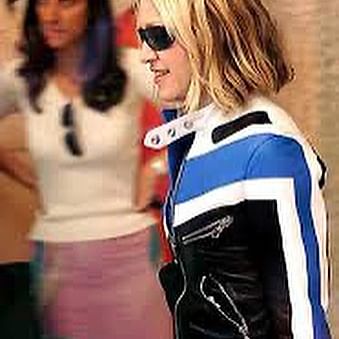 Vintage S/S 2001 Runway Blue Leather Biker Jacket