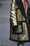 F/W 2014 Runway Gold and Black Shearling Coat