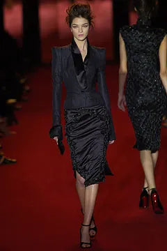 Vintage Yves Saint Laurent Rive Gauche A/W 2004 " Le smoking" Black Co ord Set