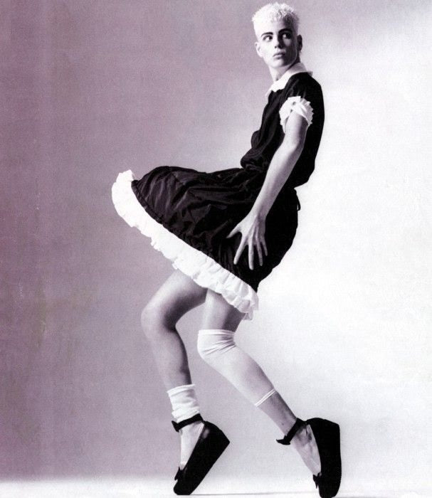 Vintage F/W 1988 Runway Black Leather Mini-Crini