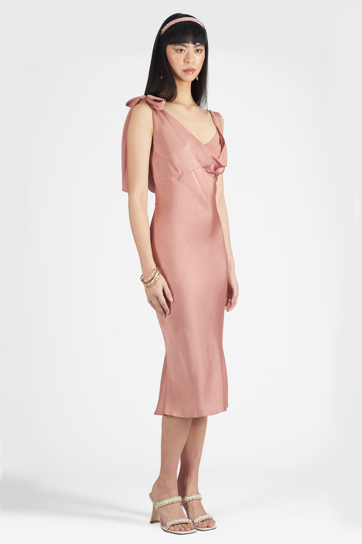 Vintage F/W 1997 Pink Slip Silk Dress