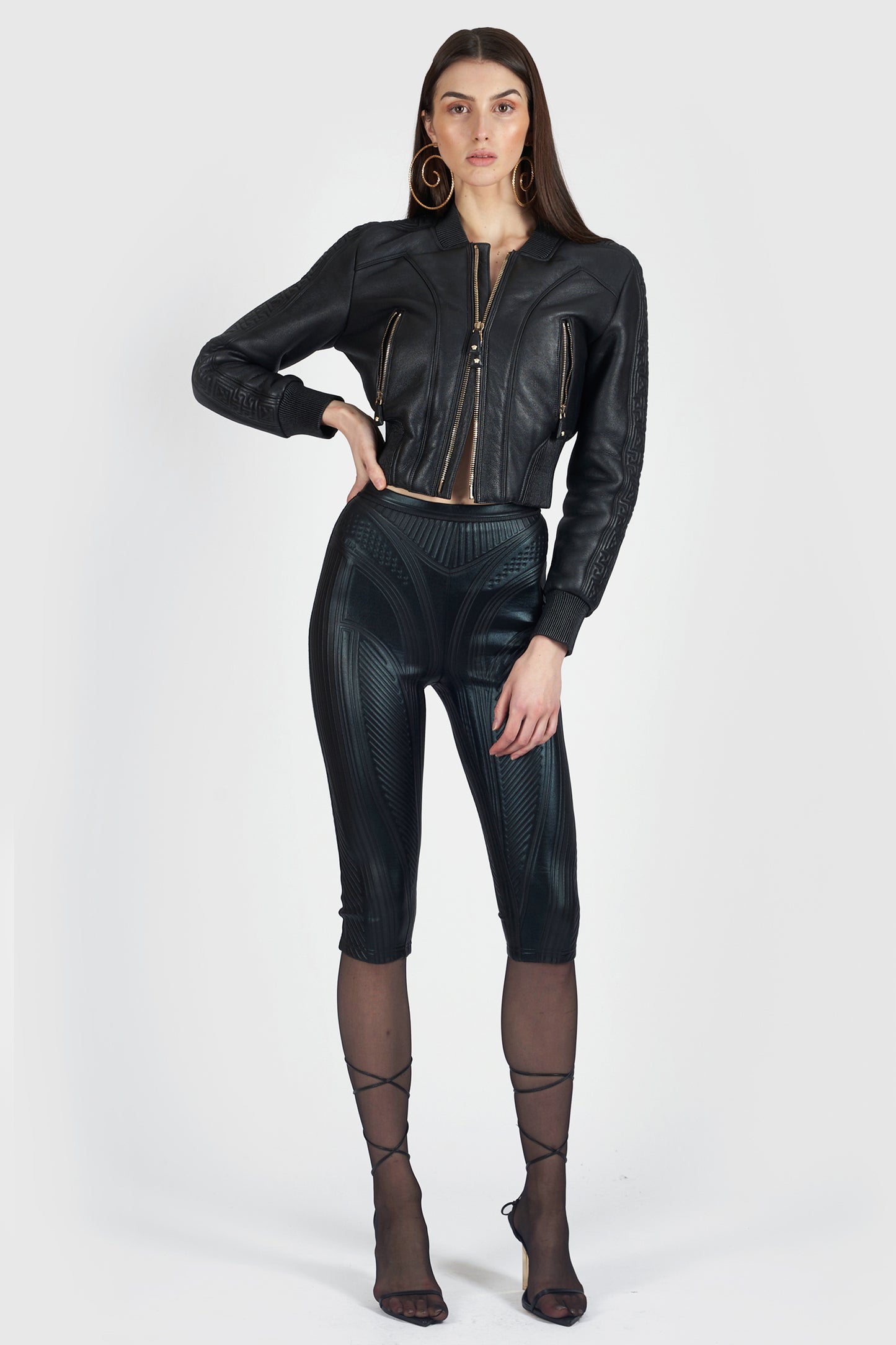 Vintage Leather Bomber Jacket