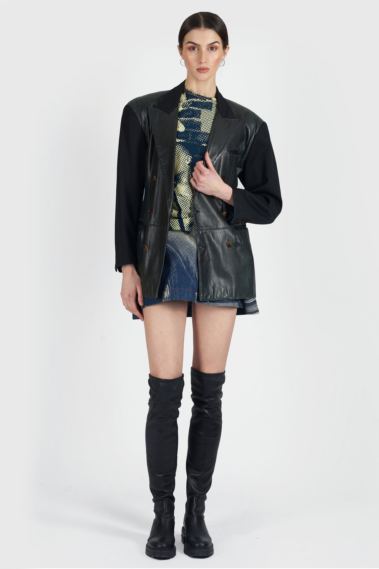 Vintage 1980’s Leather Double Breasted Blazer