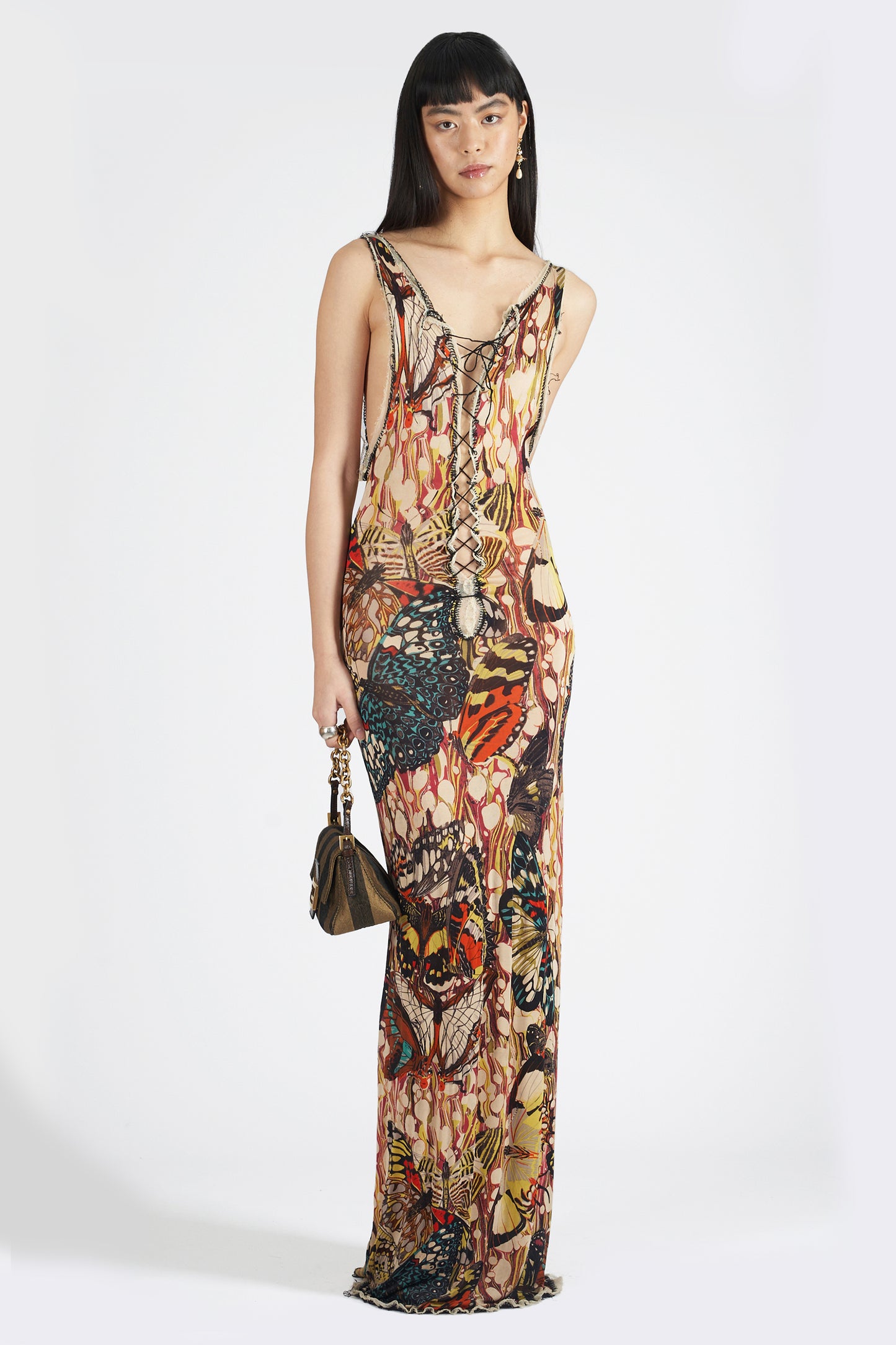 Vintage S/S 2003 Maxi Butterfly Dress