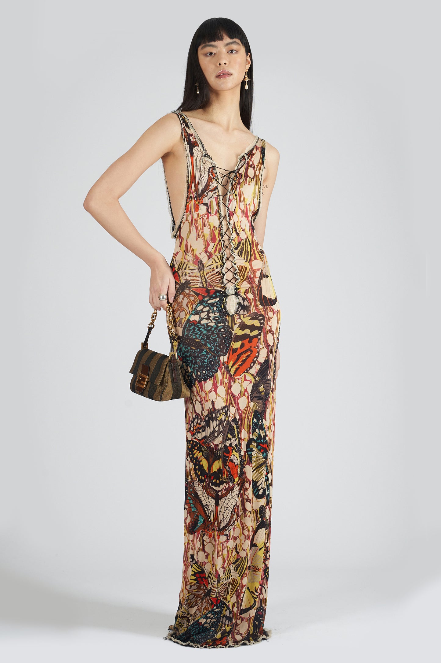Vintage S/S 2003 Maxi Butterfly Dress