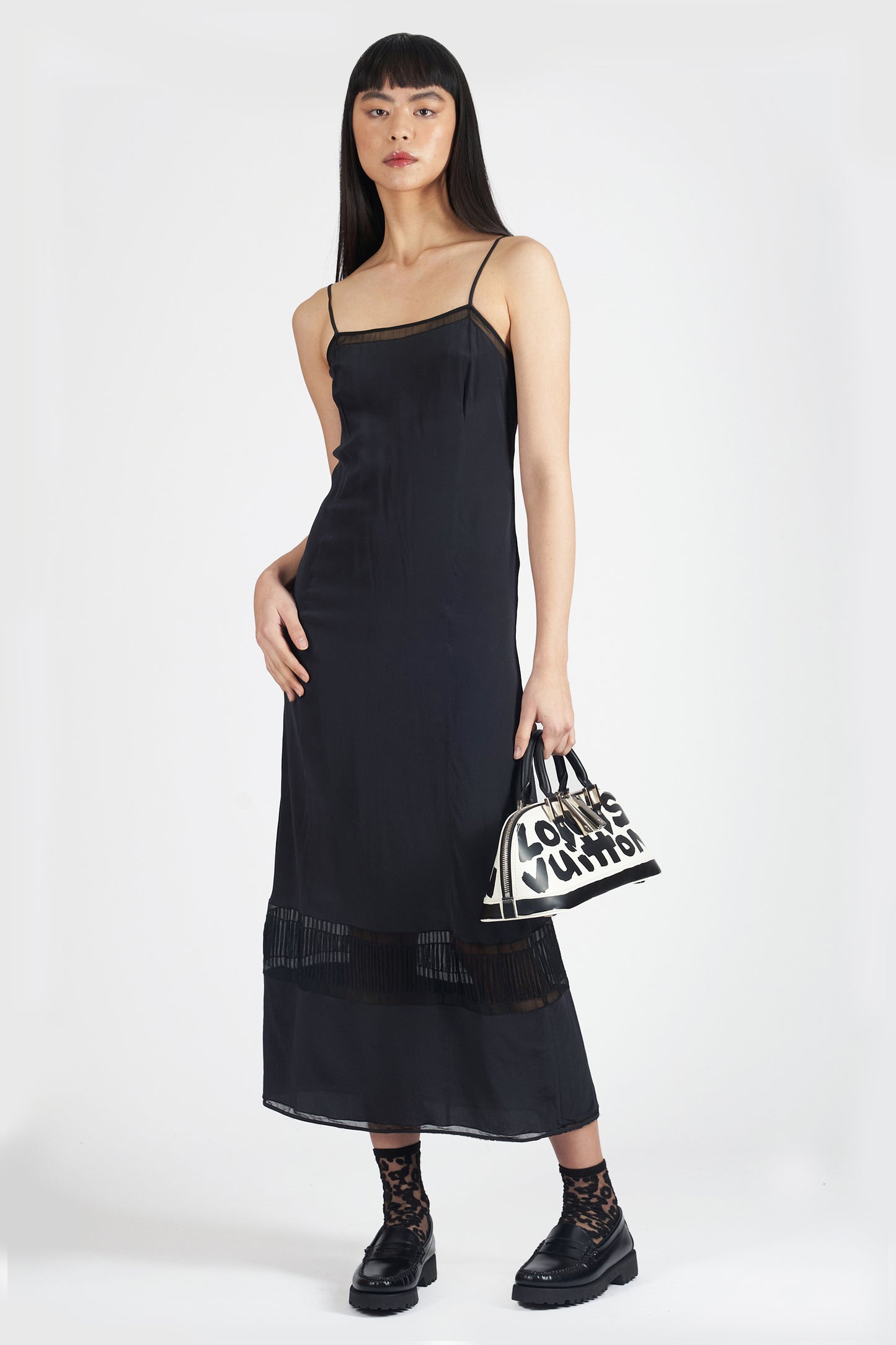 Vintage S/S 1997 Black Silk Dress