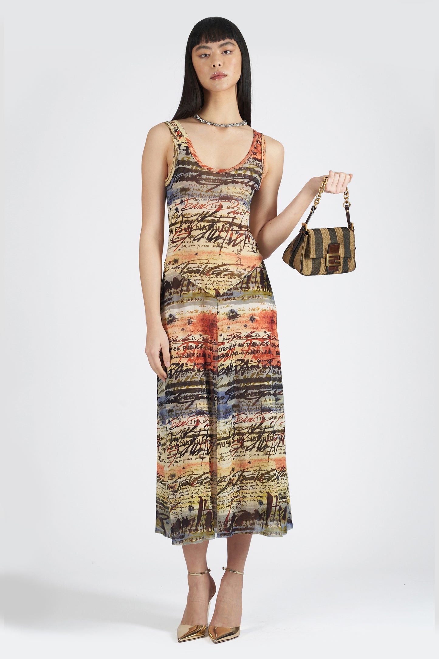 Vintage 1990’s Scribble Mesh Dress