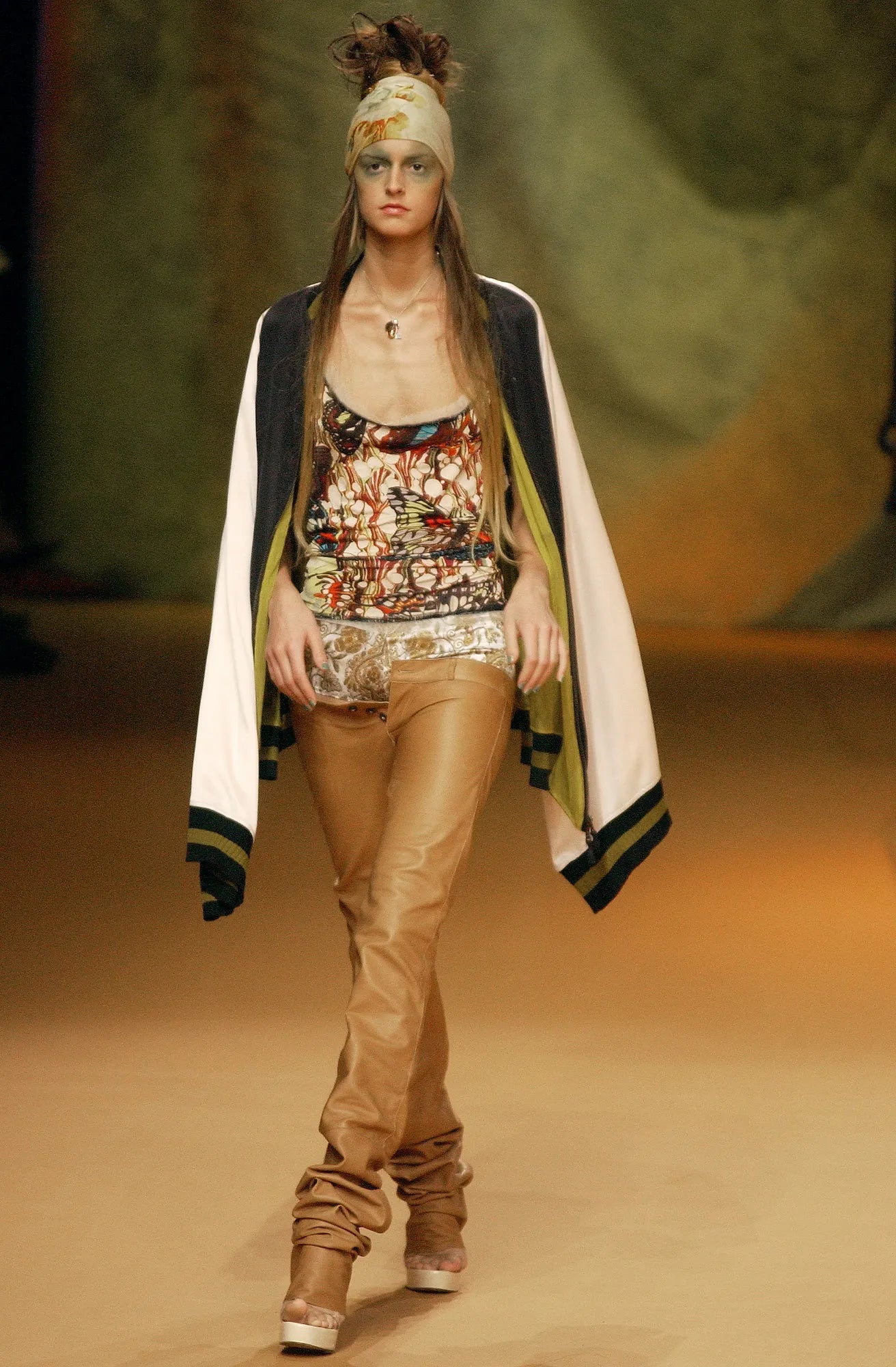 Vintage S/S 2003 Hooded Butterfly Maxi Dress