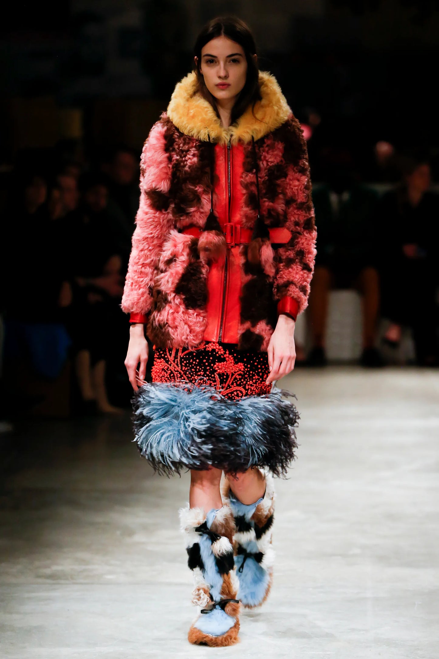 F/W 2017 Runway Pink Shearling Coat