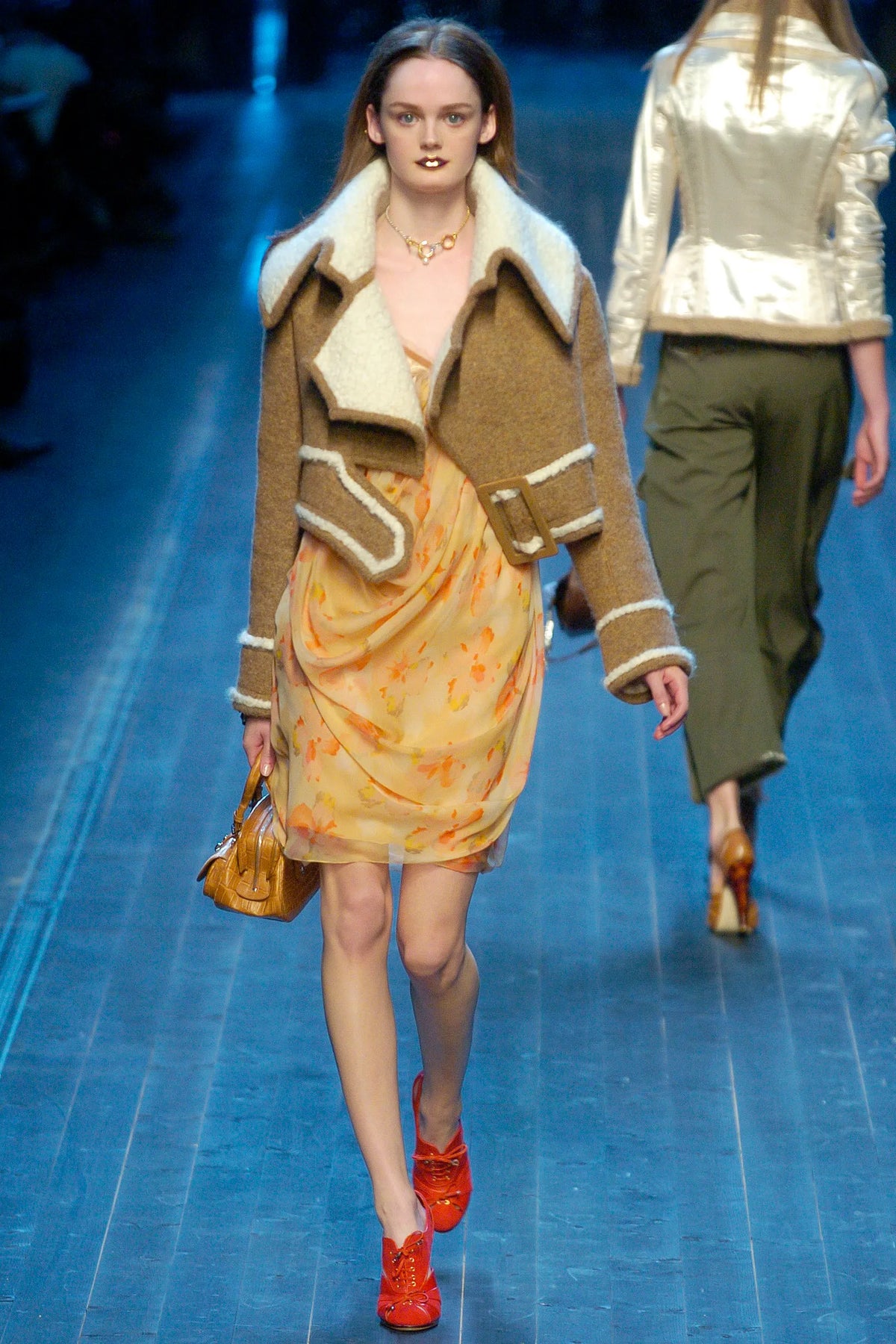 Vintage Christian Dior F/W 2005 Silk Floral Draped Dress