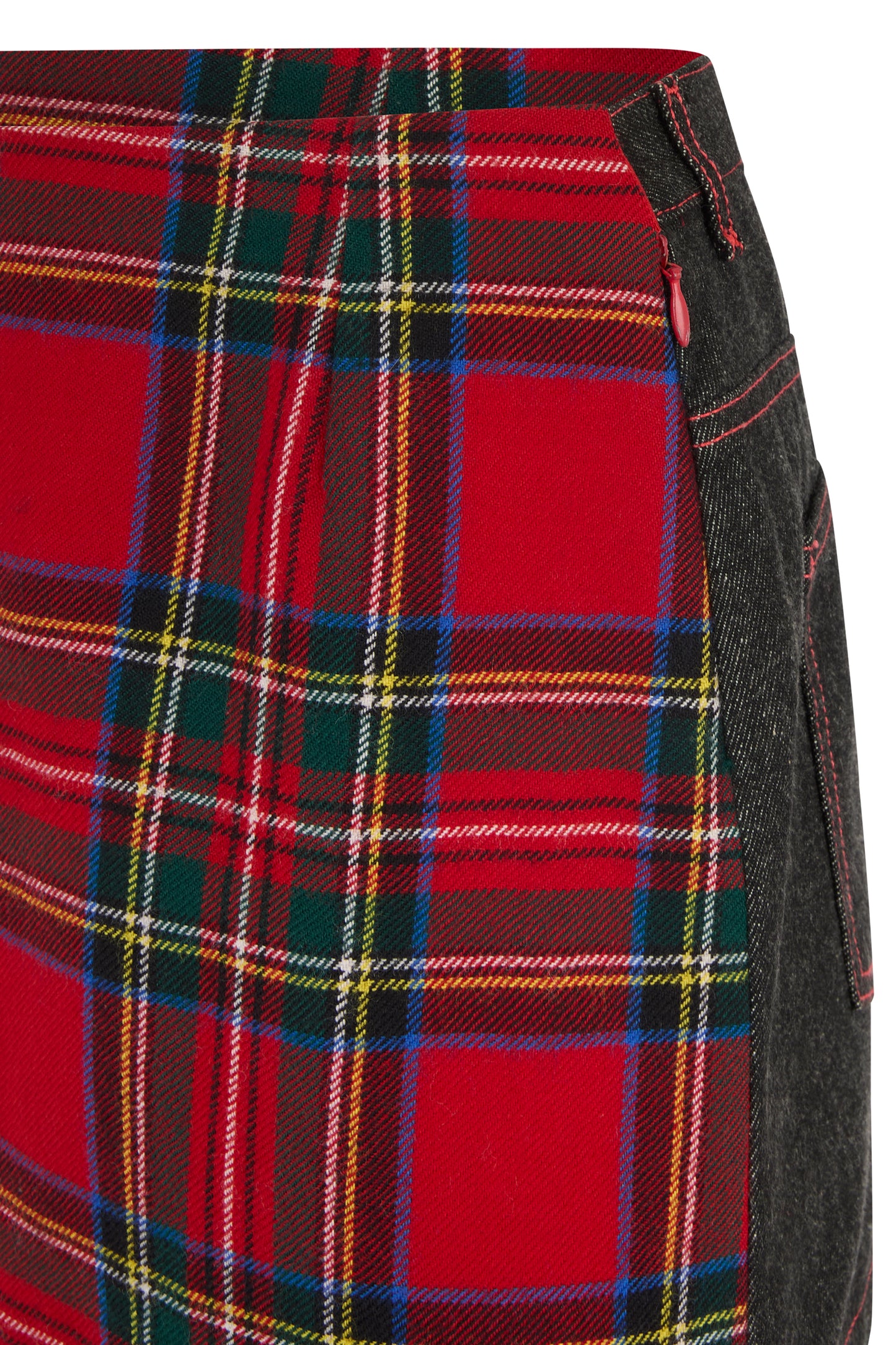 Vintage Dolce & Gabbana F/W 1999 Tartan Mini Denim Skirt