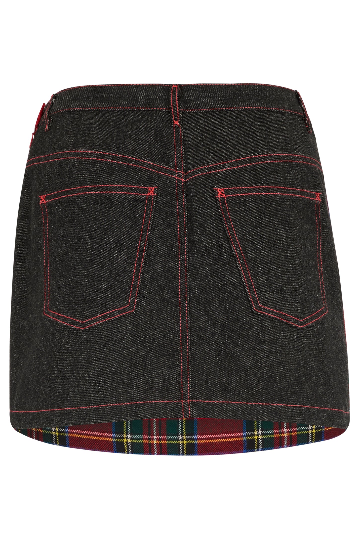 Vintage Dolce & Gabbana F/W 1999 Tartan Mini Denim Skirt