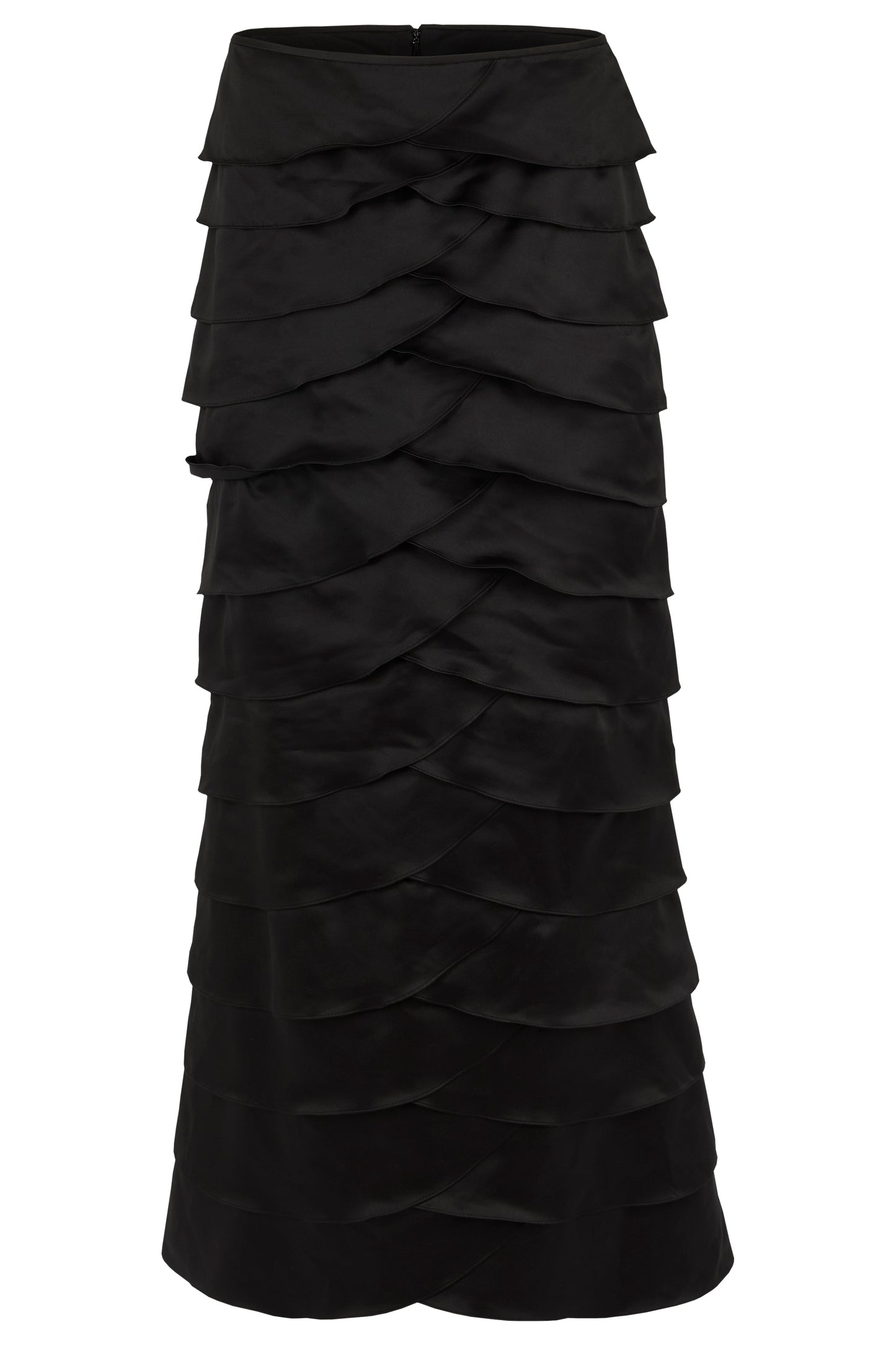 Vintage 1990's Luisa Spagnoli Black Maxi Ruffled Skirt