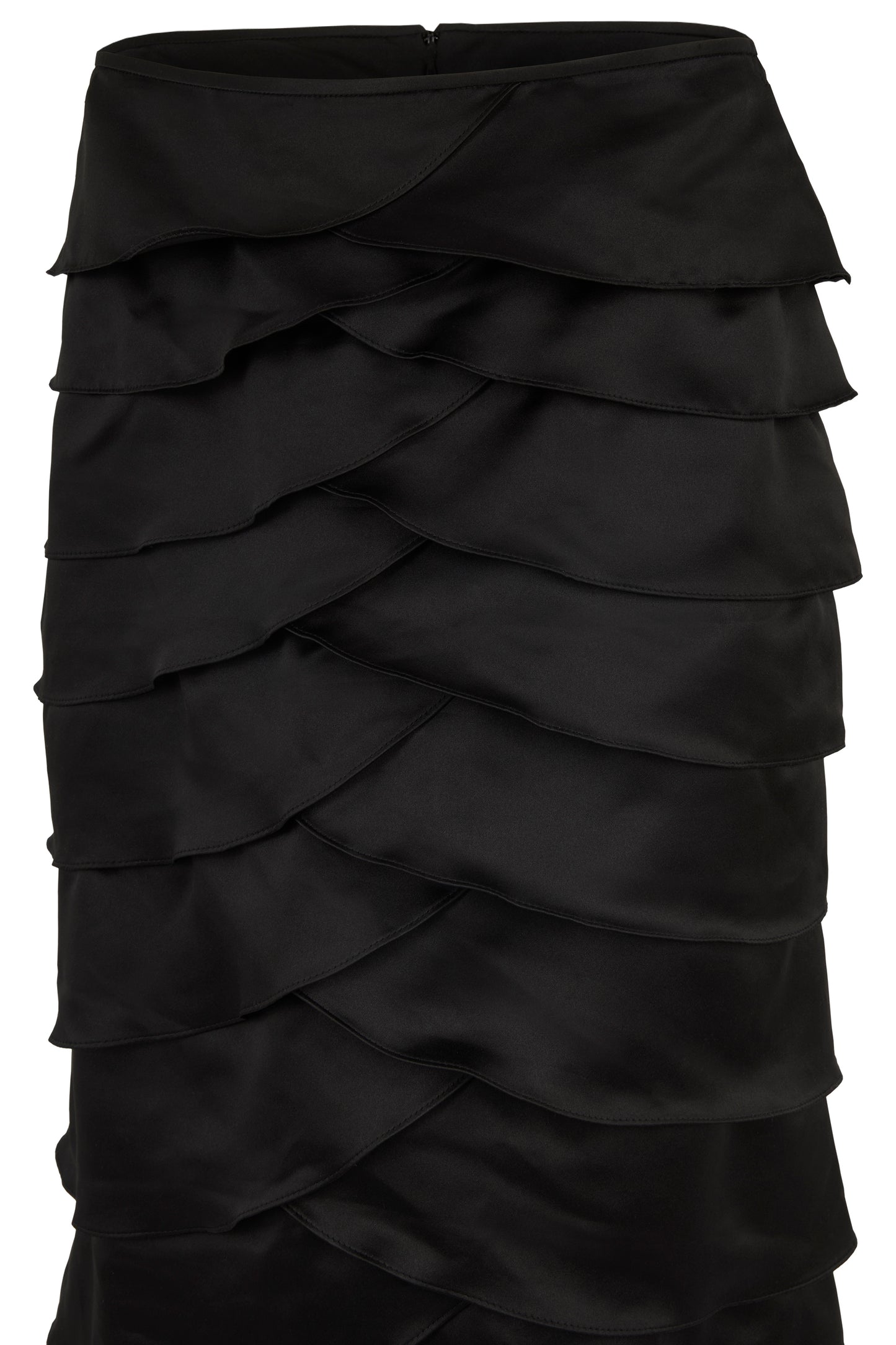Vintage 1990's Luisa Spagnoli Black Maxi Ruffled Skirt