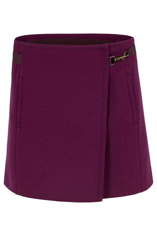 Gucci 2009 Plum Purple Wrap Mini Skirt