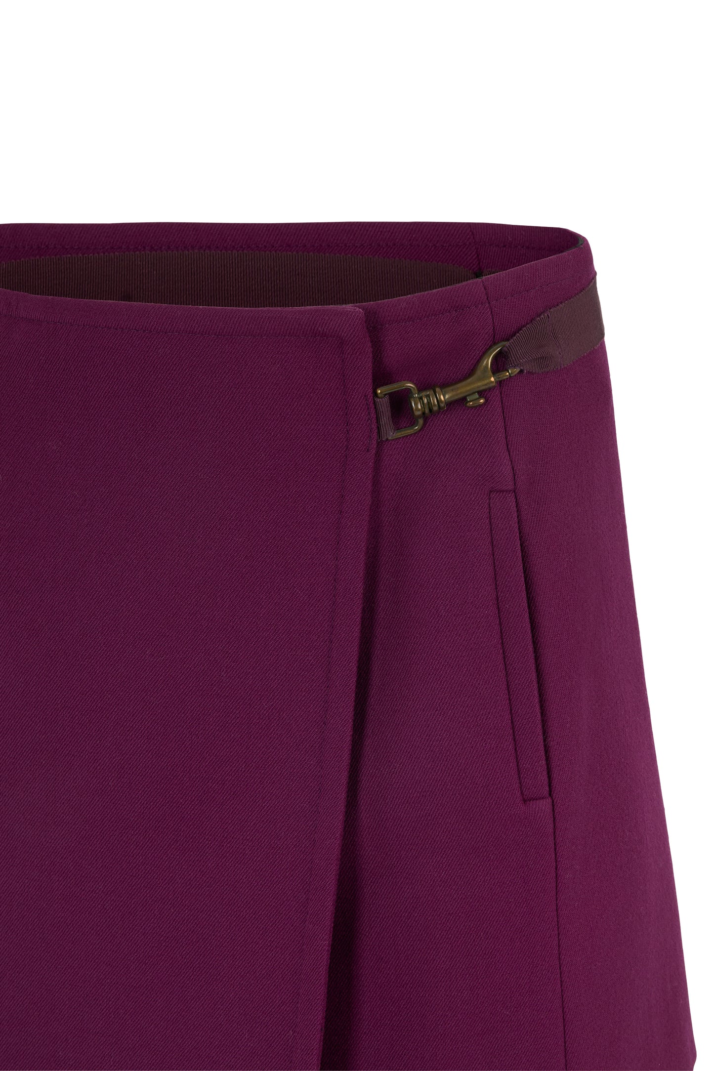Gucci 2009 Plum Purple Wrap Mini Skirt
