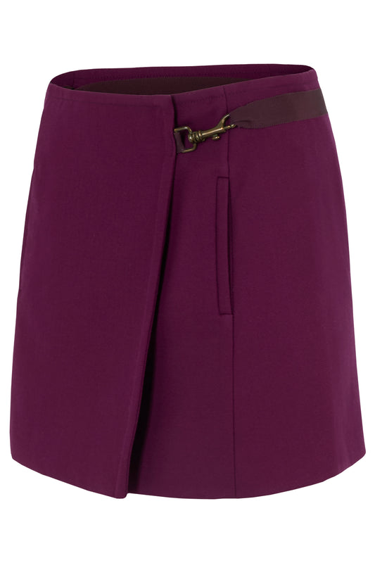 Gucci 2009 Plum Purple Wrap Mini Skirt