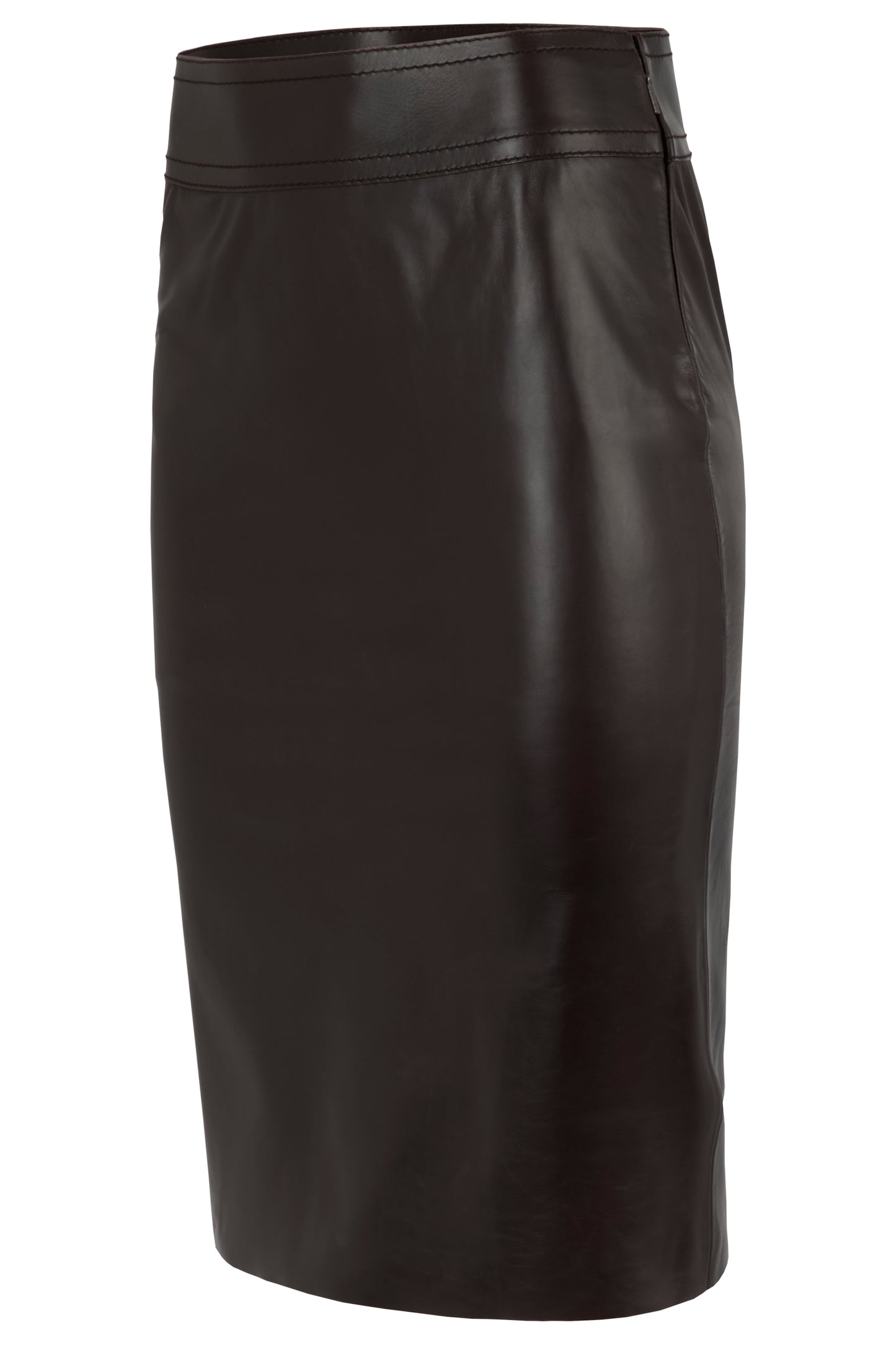 Vintage Gucci Tom Ford 2002 Brown Leather Skirt