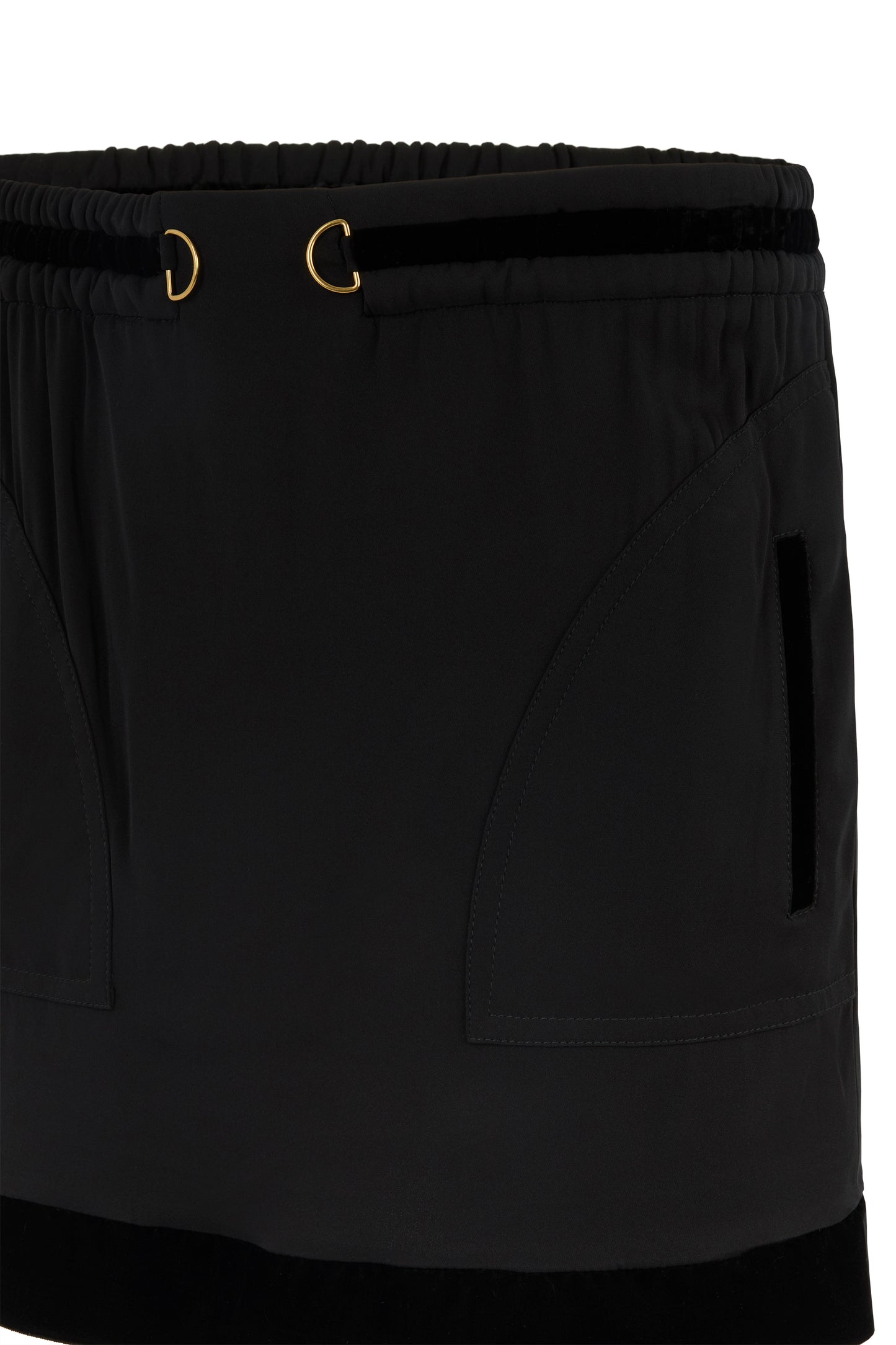 Vintage Gucci Tom Ford Black Velvet Mini Skirt