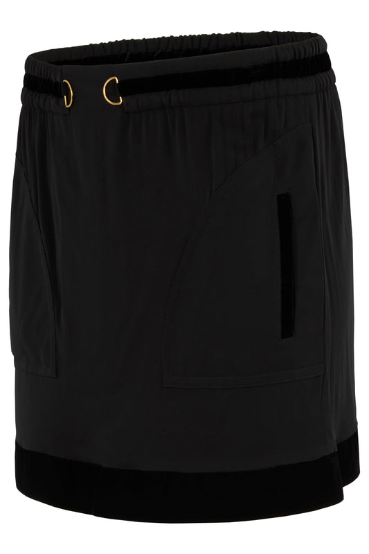 Vintage Gucci Tom Ford Black Velvet Mini Skirt