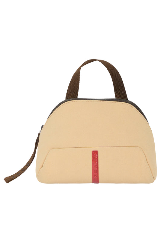 Vintage 2000's Prada Beige Canvas Mini Top Handle Pouch