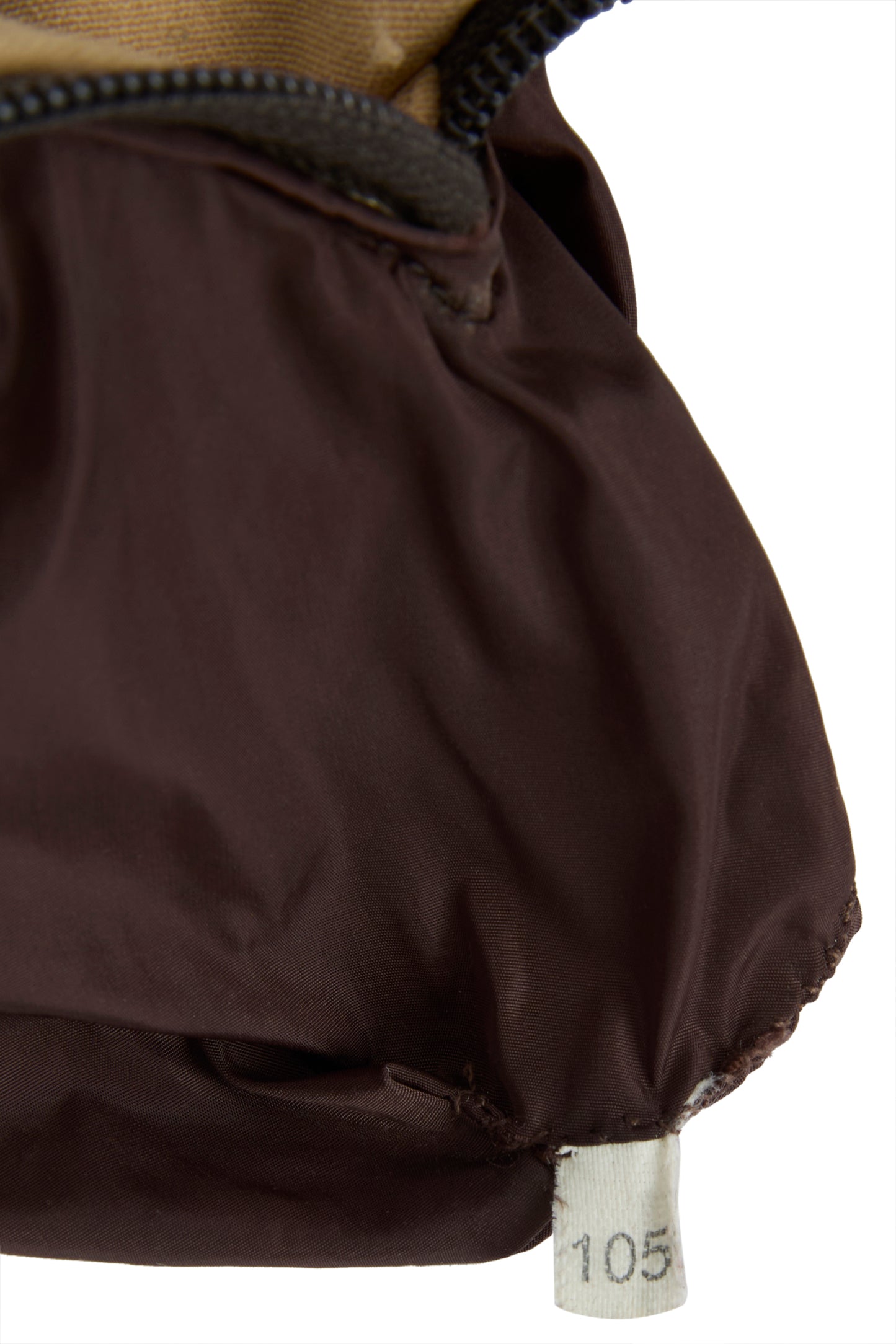 Vintage 2000's Prada Beige Canvas Mini Top Handle Pouch