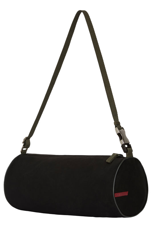 Vintage 2000's Prada Nylon Cylindrical Shoulder Bag