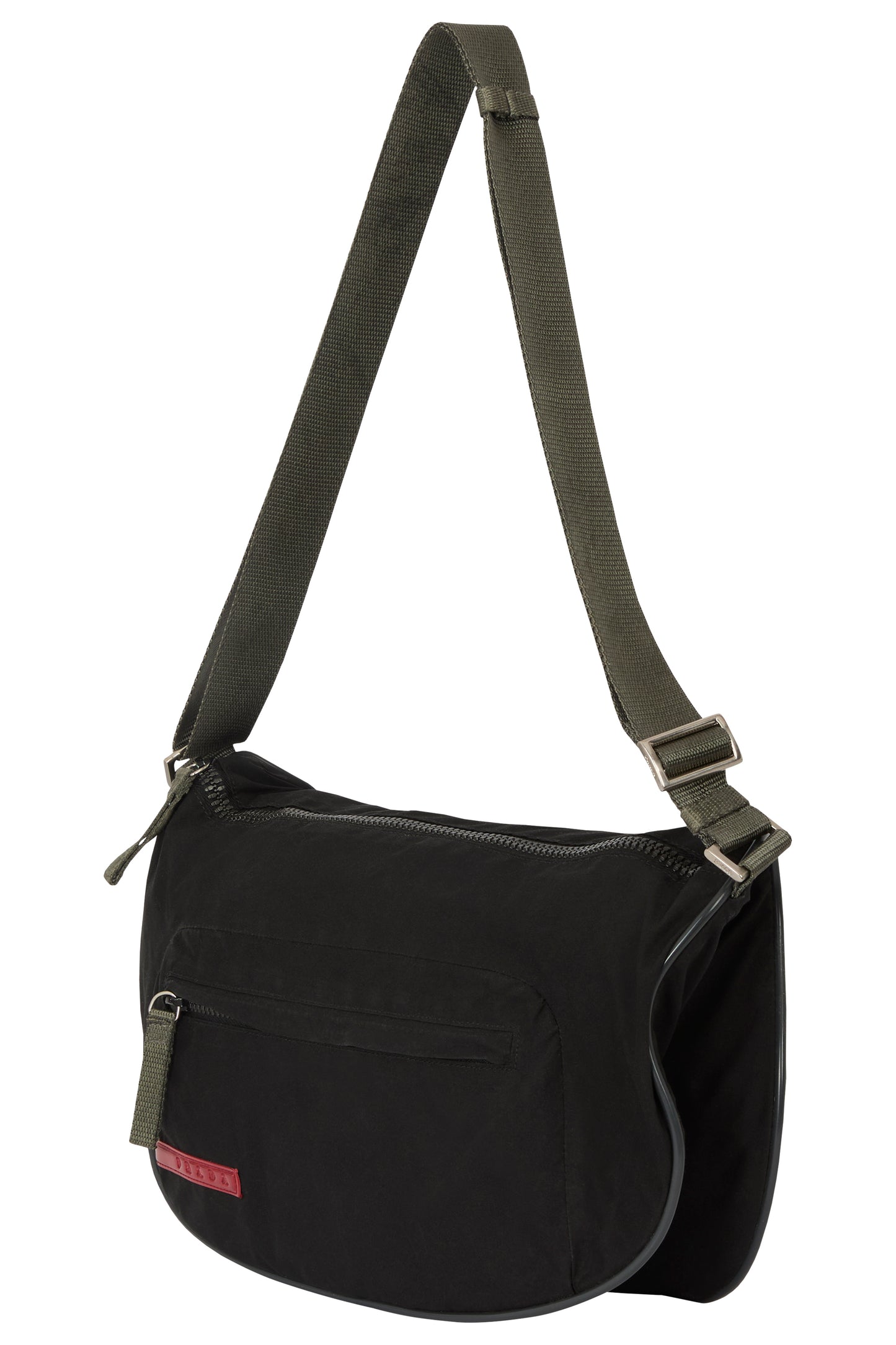 Vintage 2000's Prada Black Nylon Curved Shoulder Bag