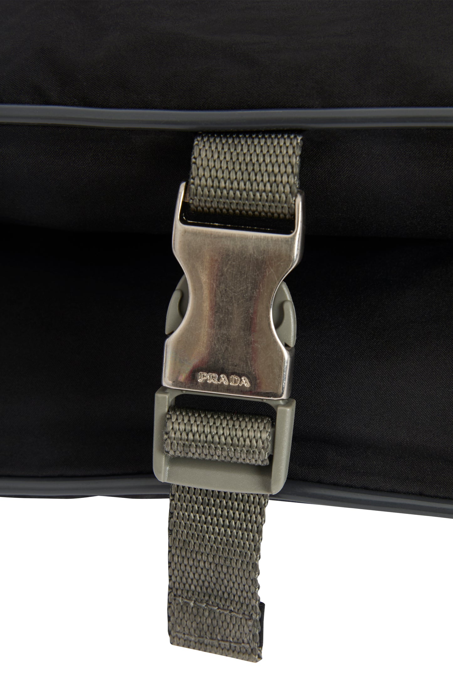 Vintage 2000's Prada Black Nylon Curved Shoulder Bag