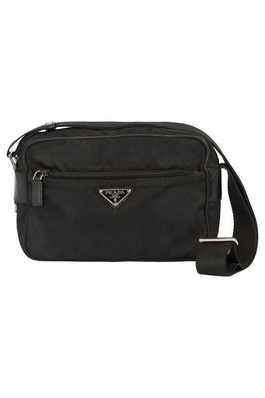 Vintage 2000's Prada Black Nylon Crossbody Bag