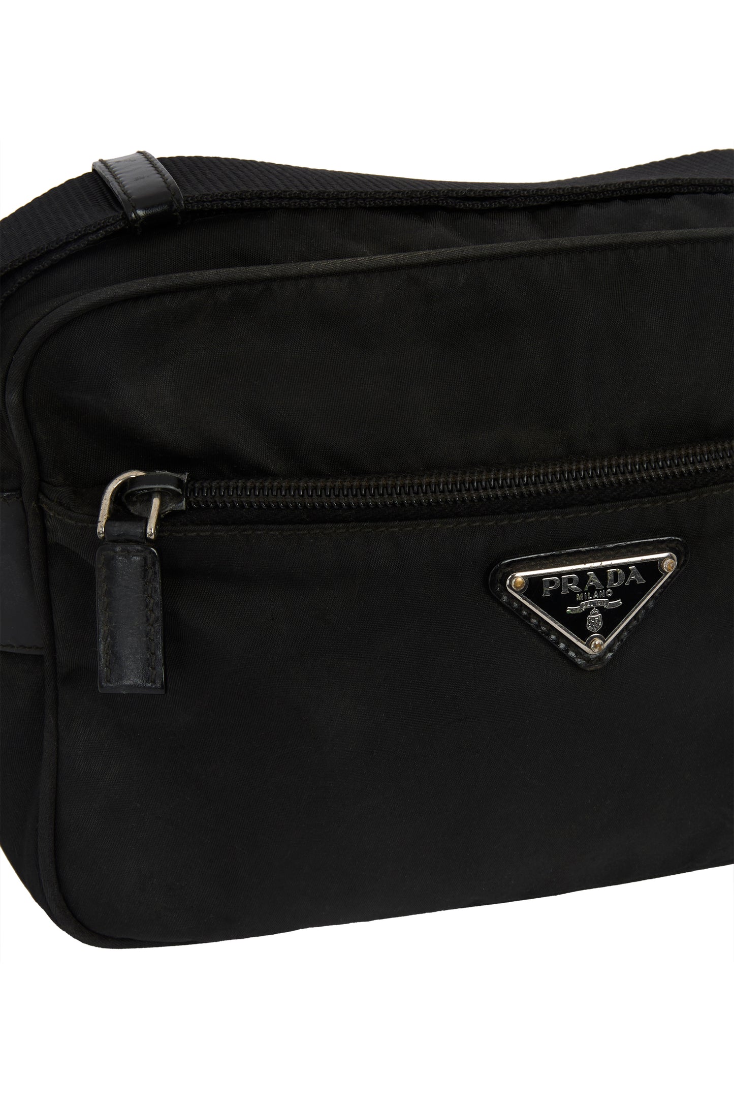 Vintage 2000's Prada Black Nylon Crossbody Bag