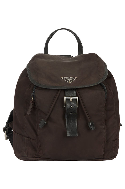 Vintage 2000's Prada Brown Nylon Backpack