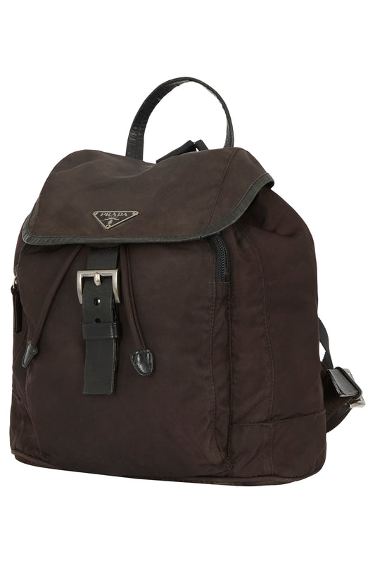 Vintage 2000's Prada Brown Nylon Backpack