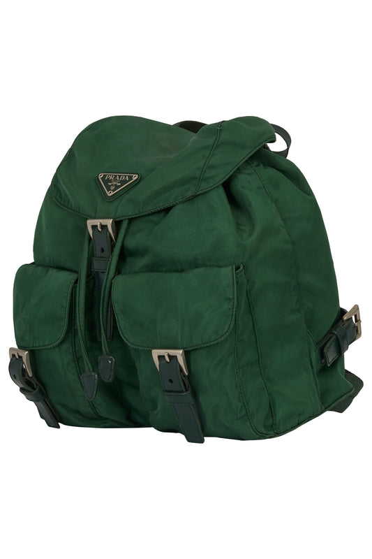 Vintage 2000's Prada Green Nylon Backpack