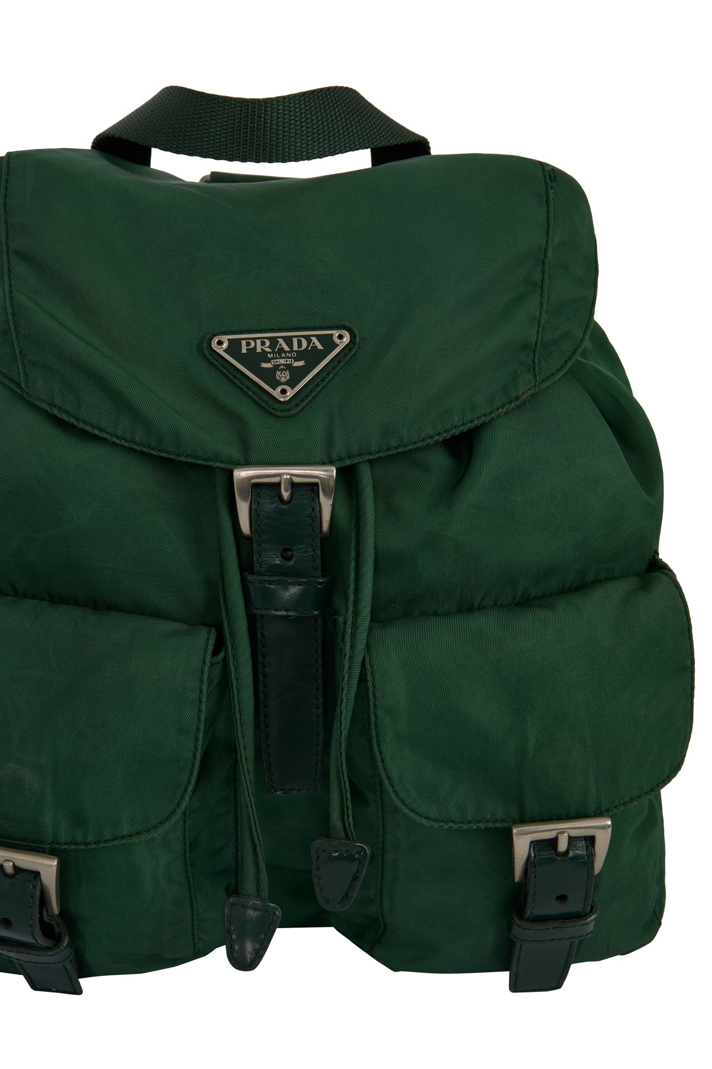 Vintage 2000's Prada Green Nylon Backpack