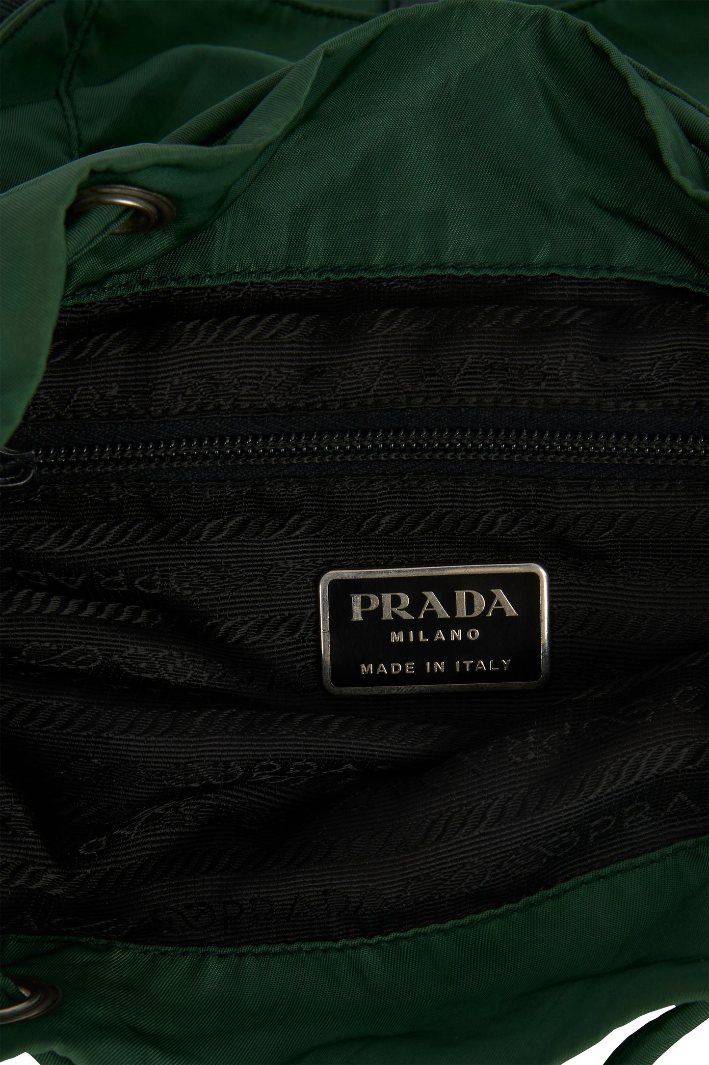 Vintage 2000's Prada Green Nylon Backpack