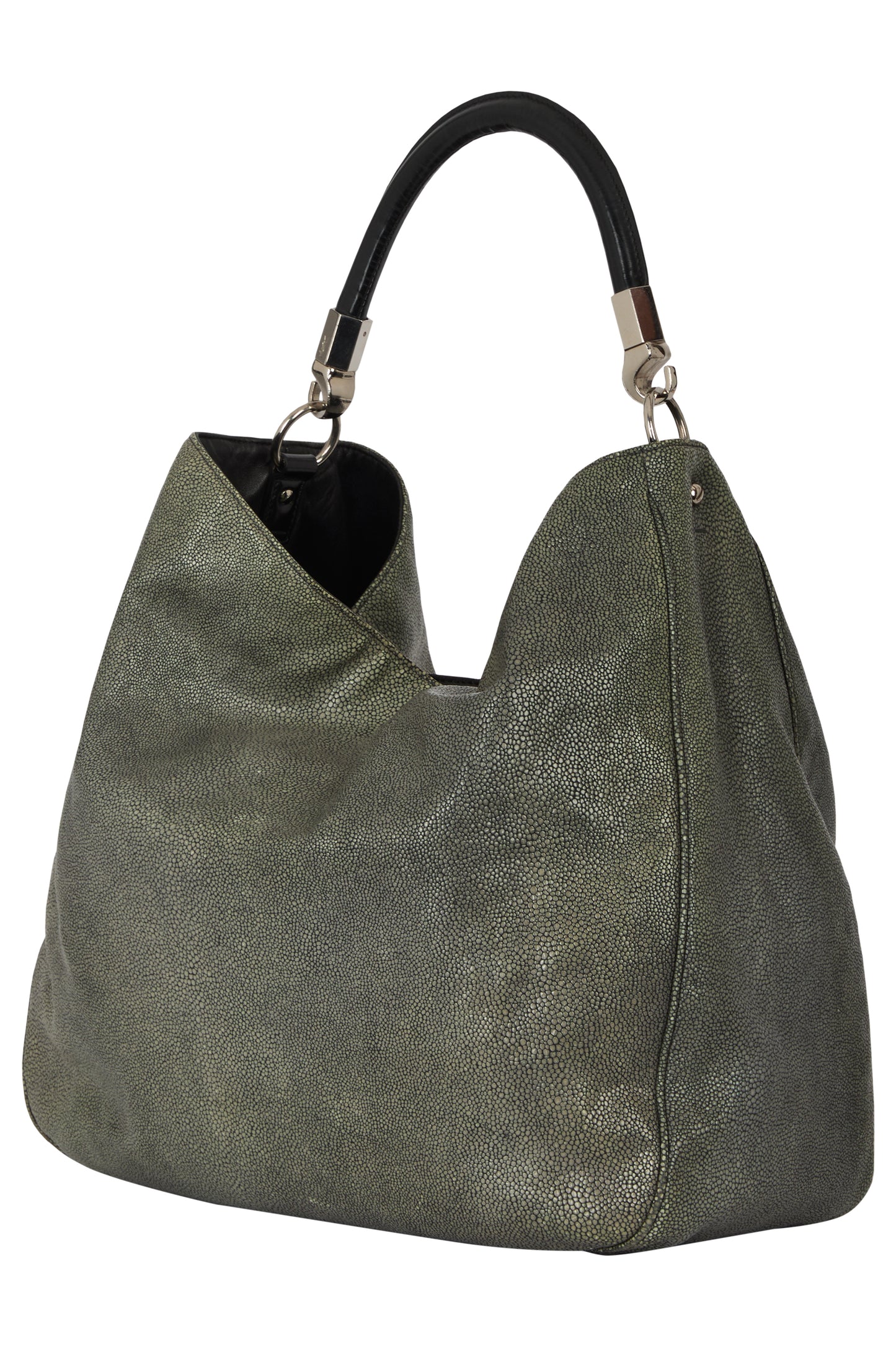 Vintage 2000's Yves Saint Laurent Grey Leather Hobo Bag
