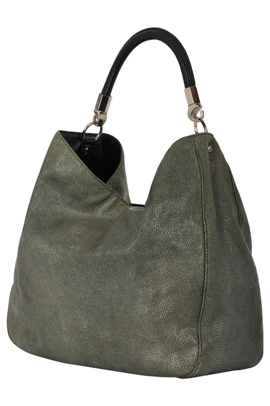 Vintage 2000's Yves Saint Laurent Grey Leather Hobo Bag