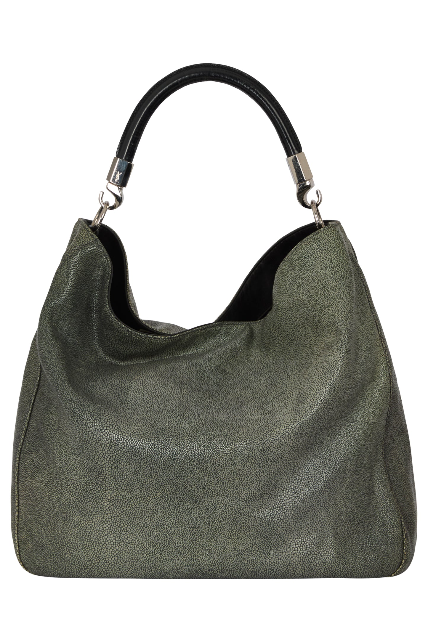 Vintage 2000's Yves Saint Laurent Grey Leather Hobo Bag