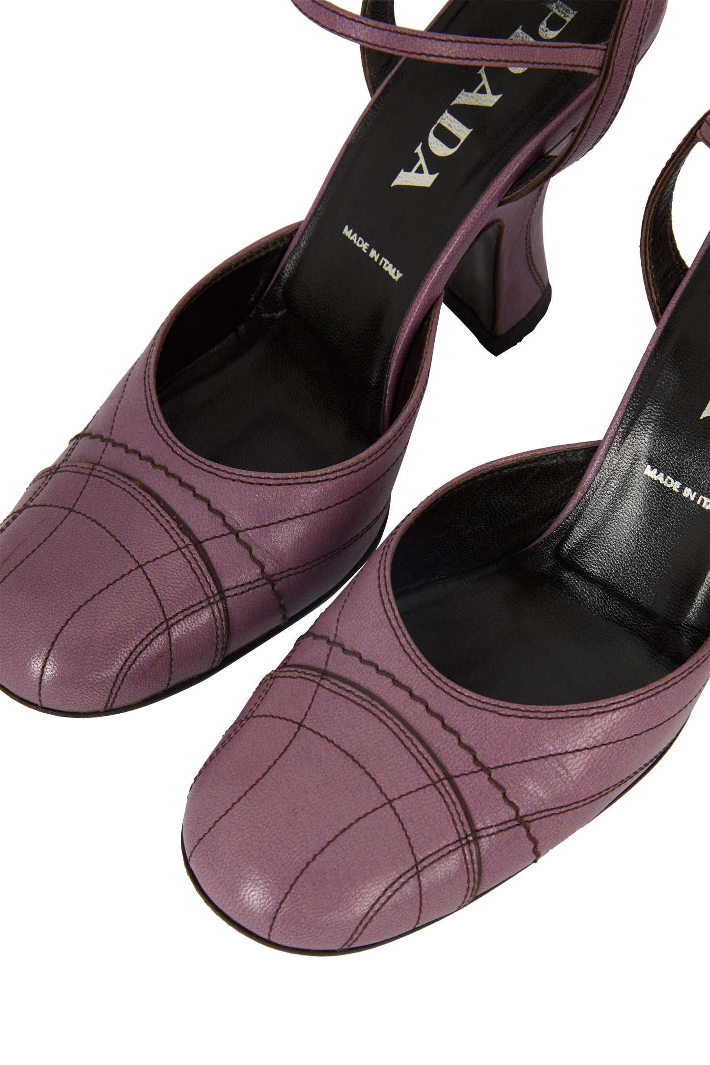 Vintage Prada Mary Janes Leather Heels.