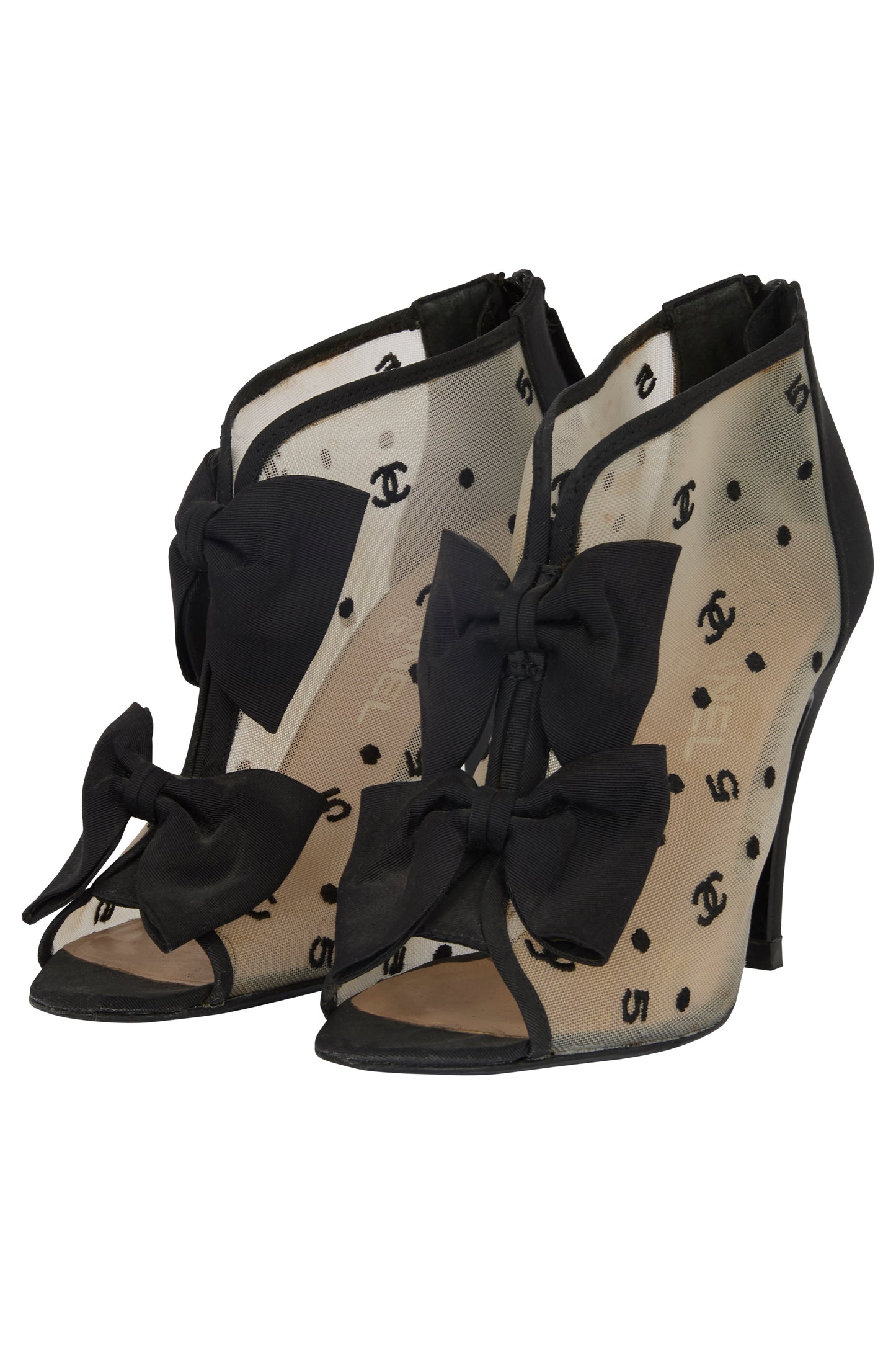 Vintage Chanel "CC" S/S 2009 Bowtie Booties