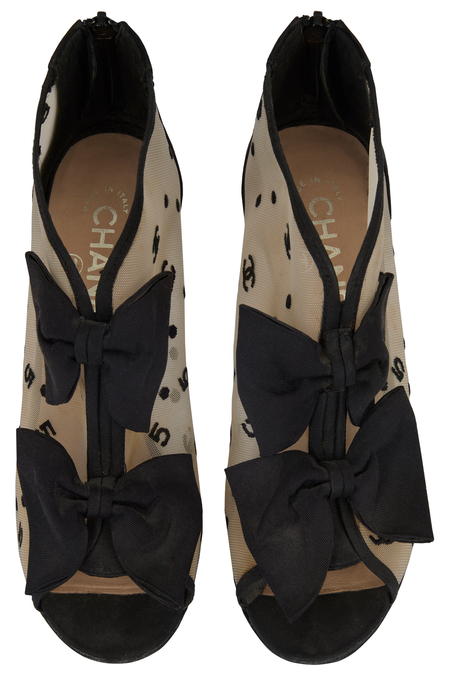 Vintage Chanel "CC" S/S 2009 Bowtie Booties