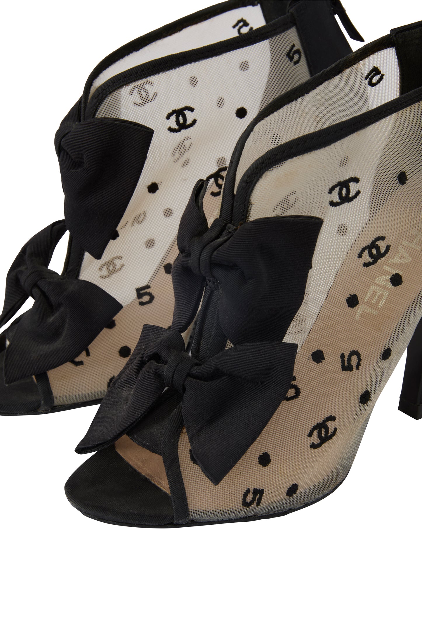 Vintage Chanel "CC" S/S 2009 Bowtie Booties