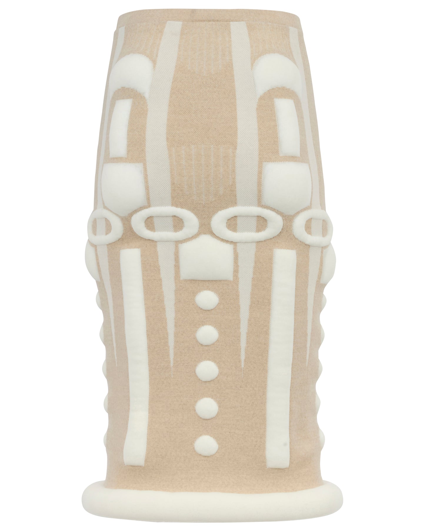 Vintage F/W Issey Miyake 1999 Knit Beige Padded Co-Ord Set