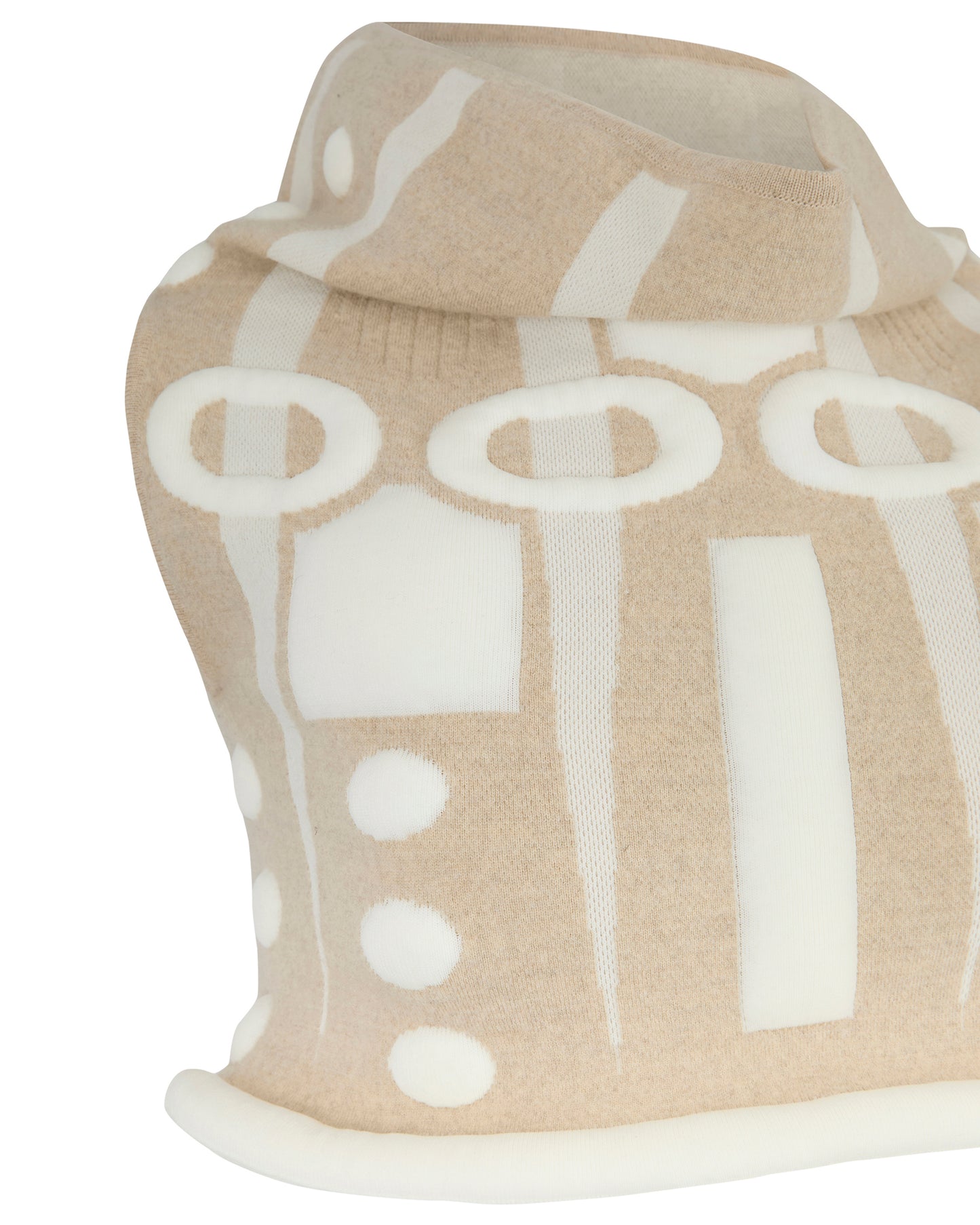 Vintage F/W Issey Miyake 1999 Knit Beige Padded Co-Ord Set