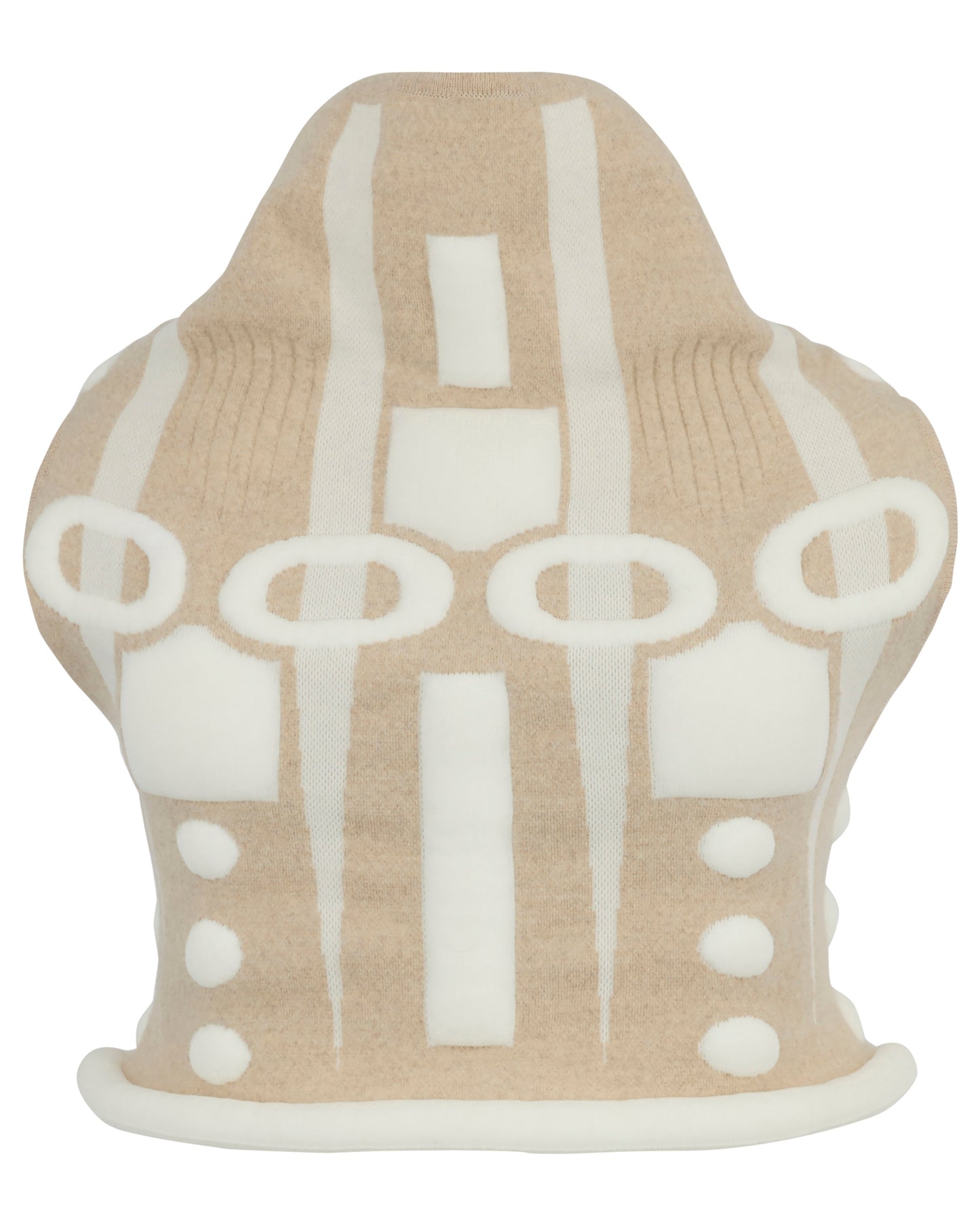 Vintage F/W Issey Miyake 1999 Knit Beige Padded Co-Ord Set