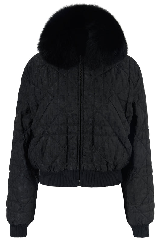 Vintage Christian Dior F/W 1998 Christian Dior Black Cannage quilt Bomber